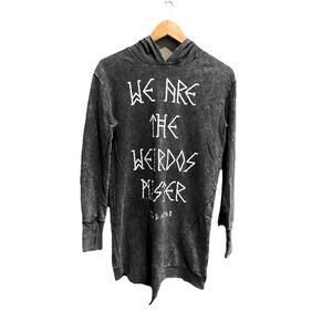 Killstar Gray We are‎ the Weirdos Mister Women's Hoodie Shirt Dress Size S